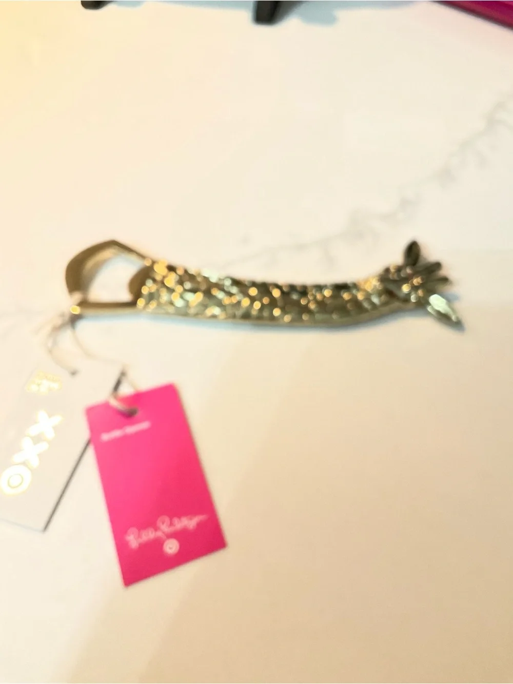 Lilly Pulitzer Gold Giraffe Decorative Kitchen Accent